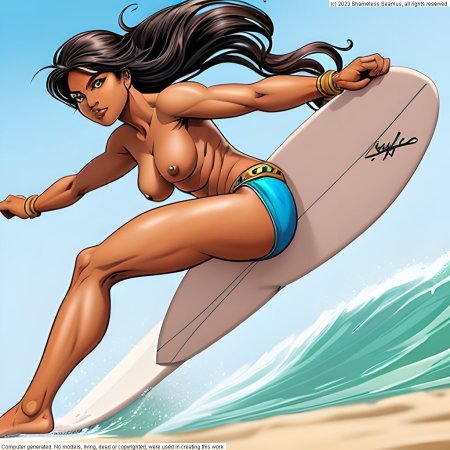Surfer drawing