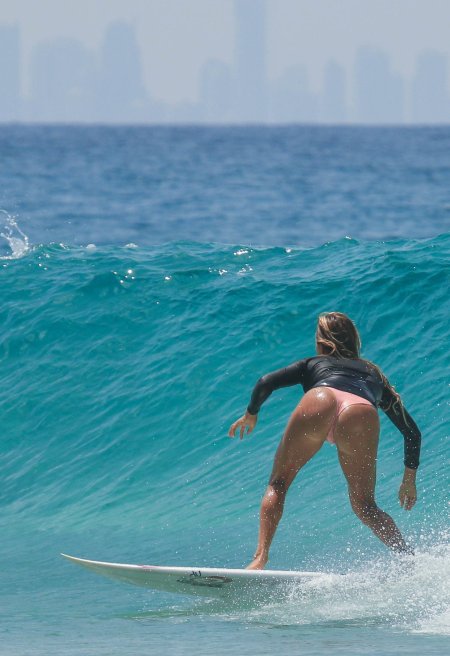 Alana Blanchard surfing