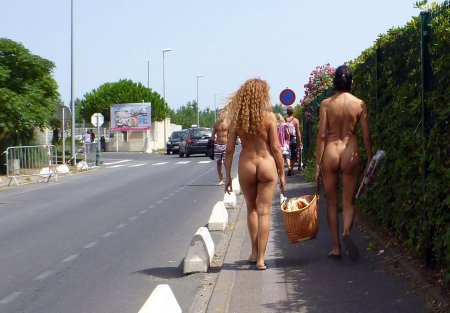 Nudists on the streets