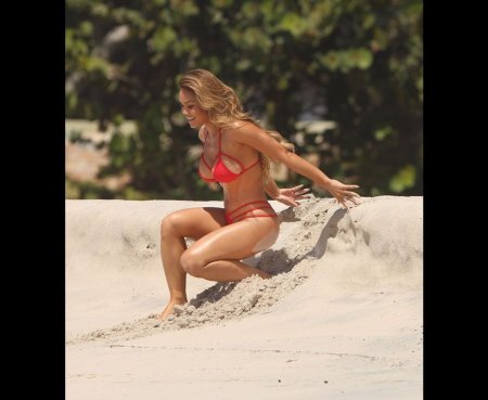 Daphne joy in red bikini