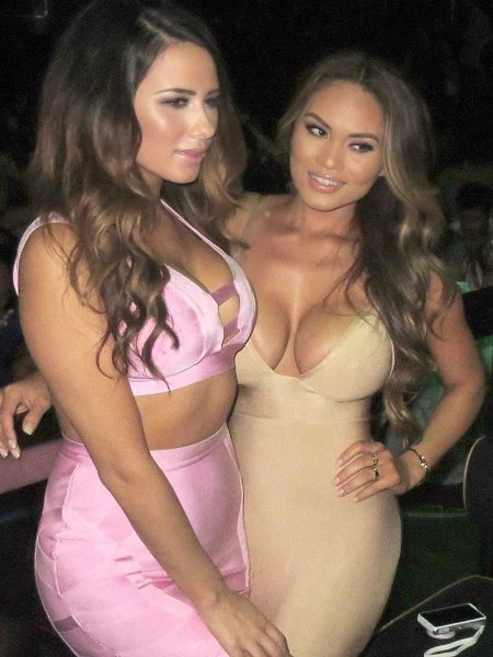 Daphne Joy in a transparent dress