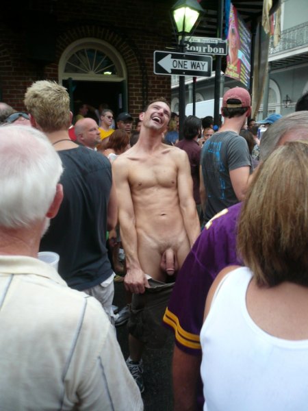 Naked boys on the street