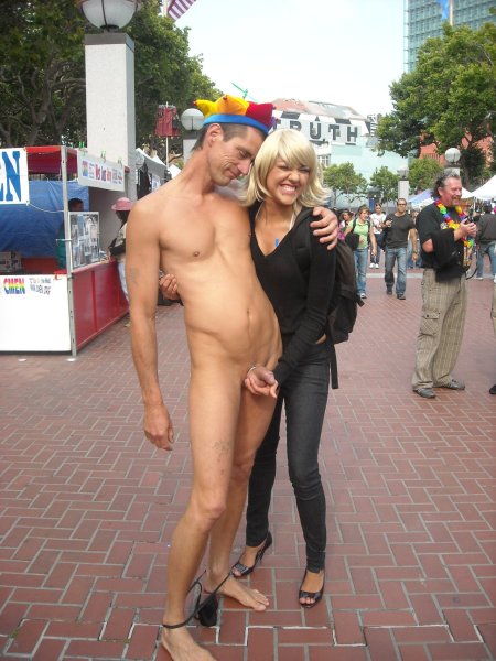 Naked guys on the city streets