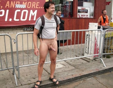 Exhibitionists men on the street