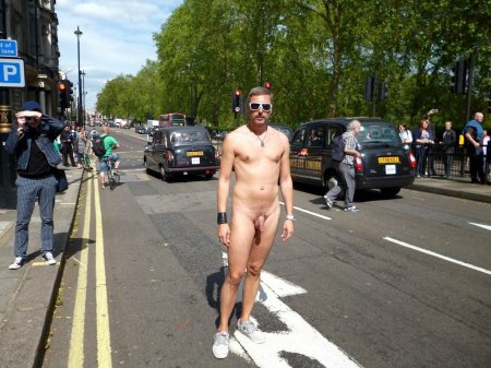 Naked men street