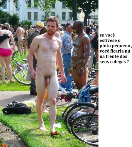 Naked men public