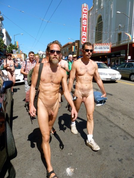 Man naked on the street