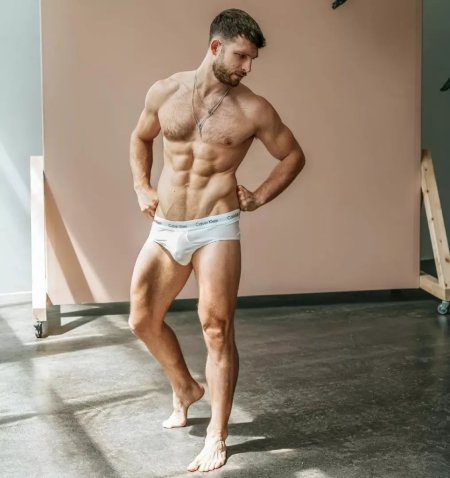 Muscle men in boxers
