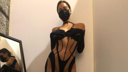 Transparent jumpsuit on a naked body