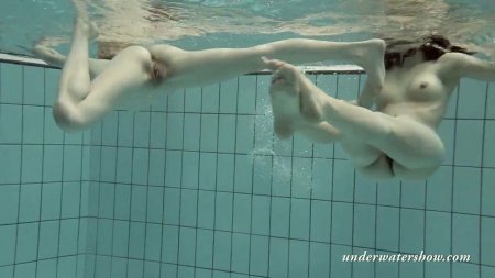Naked girl underwater