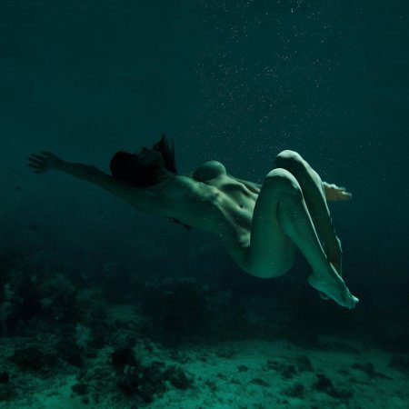 Naked underwater