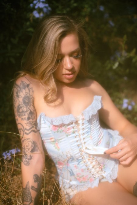 Girl in a corset