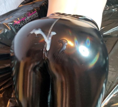 Ass in a latex suit