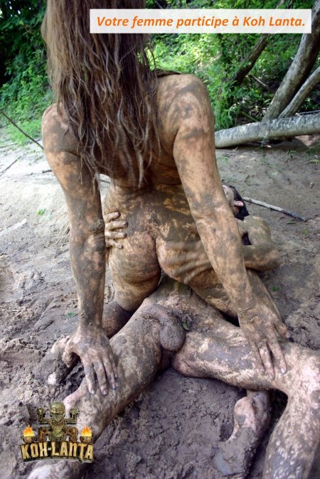 Beautiful girl loincloth very dirty