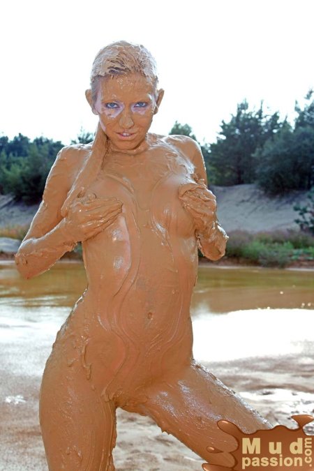 Sweaty dirty naked women