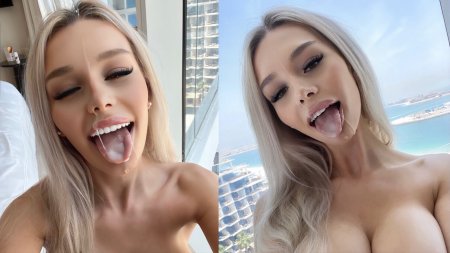 Blonde cumshot
