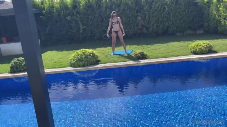 In the pool