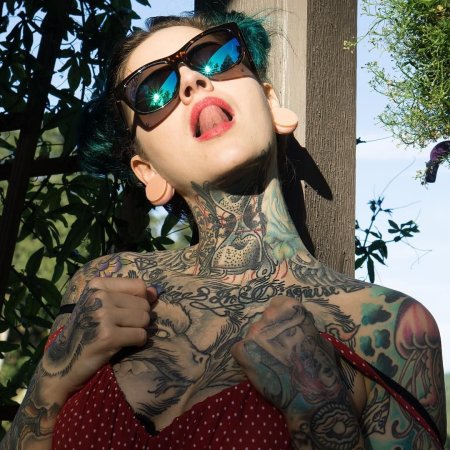 Woman with tattoos