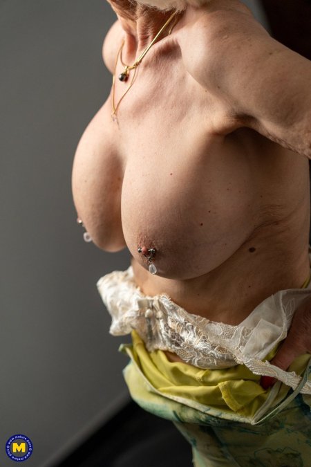 Tits with pierced nipples