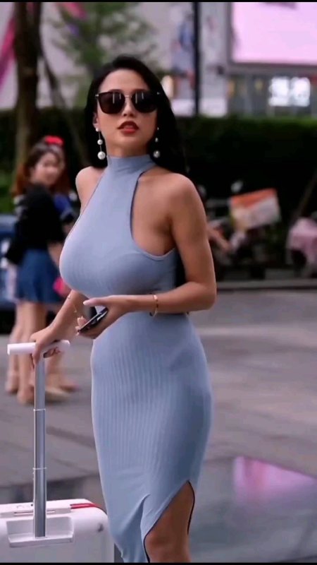 Chinese girl in tight clothes