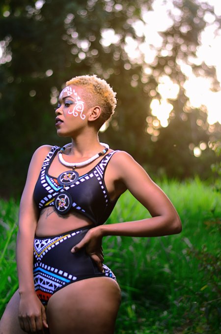 Ethnic style swimsuit