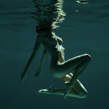 Naked girls in the water