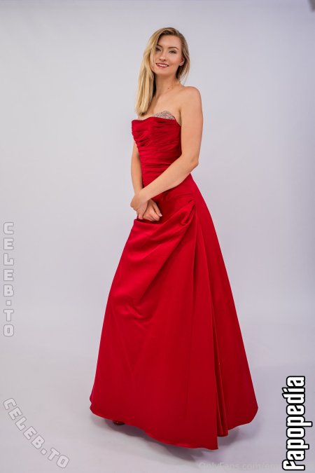 Red evening dress
