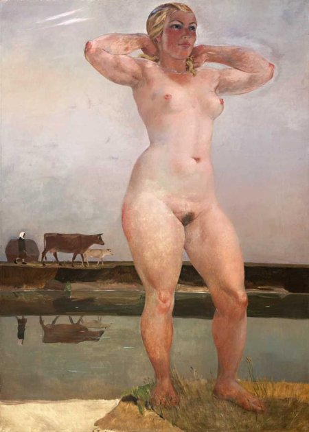 Открытка художник а.пластов  трактористки г. ню