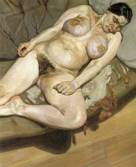 Painting of Lucian Freud