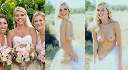 Bride topless