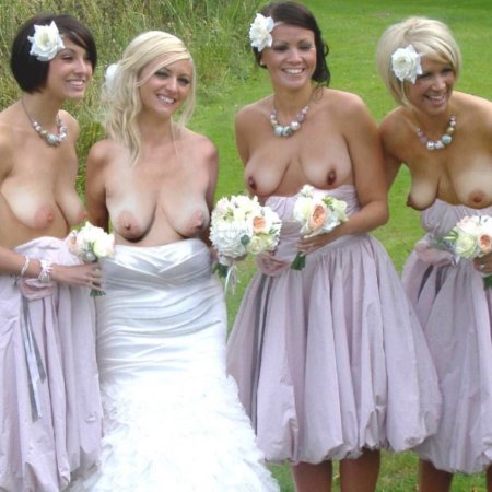 Brides in nude wedding dresses