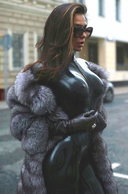 Girl in a fur coat