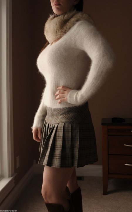 Big breasts in turtleneck