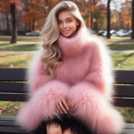 Fuzzy sweater outfit