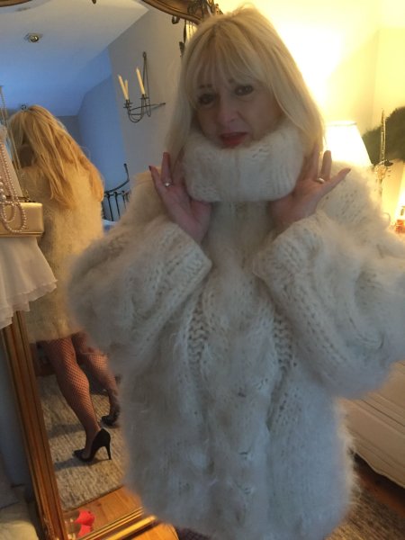 Fuzzy mohair sweater