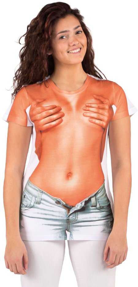 T-shirt with a female body