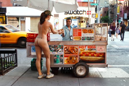 Naked women in New York
