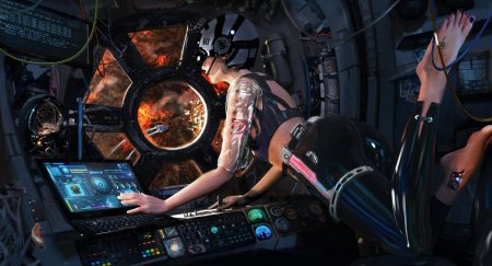 Girl in a spaceship
