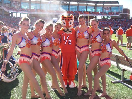 Football cheerleaders