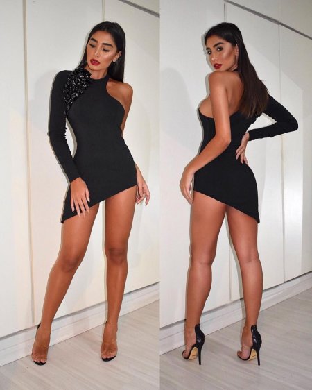 Girl in a black dress