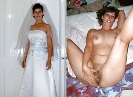 Naked brides with and without clothes