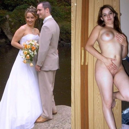 Naked pregnant bride