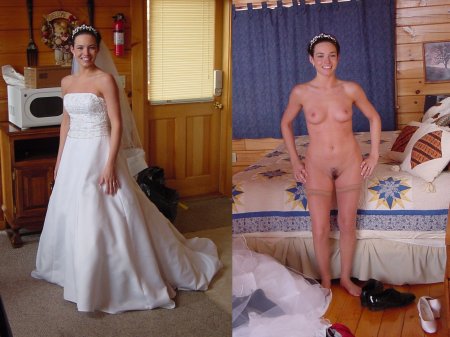 Brides dressed and immediately undressed