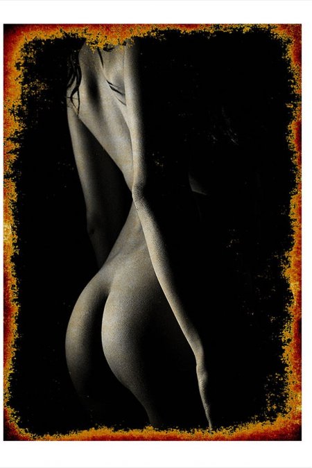 Naked woman silhouette