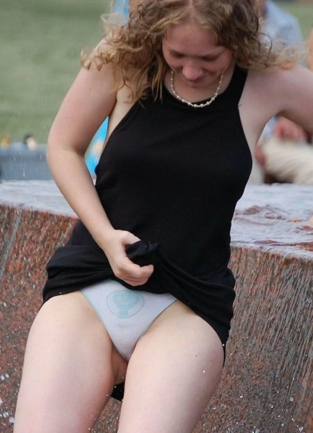 Flashed panties