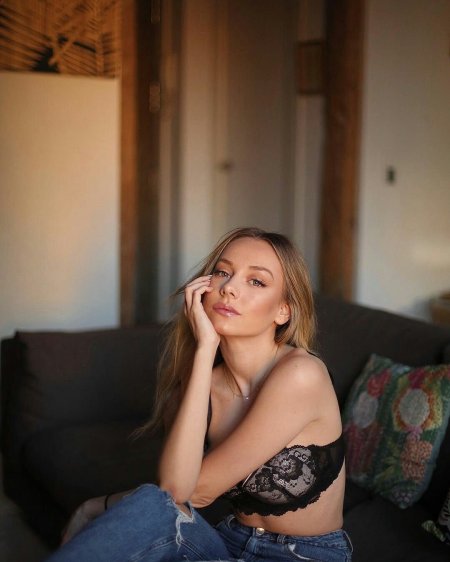 The woman is beautiful