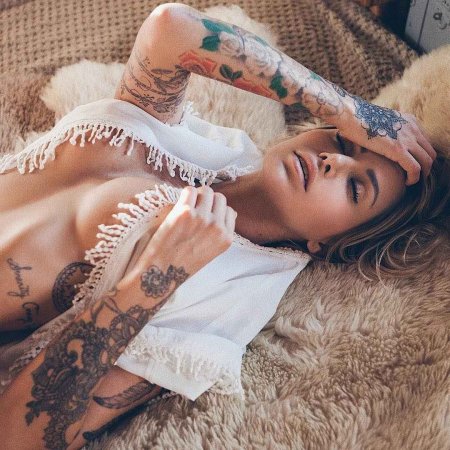 Models with tattoos