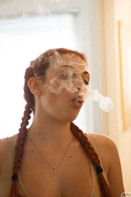 Woman with a cigarette